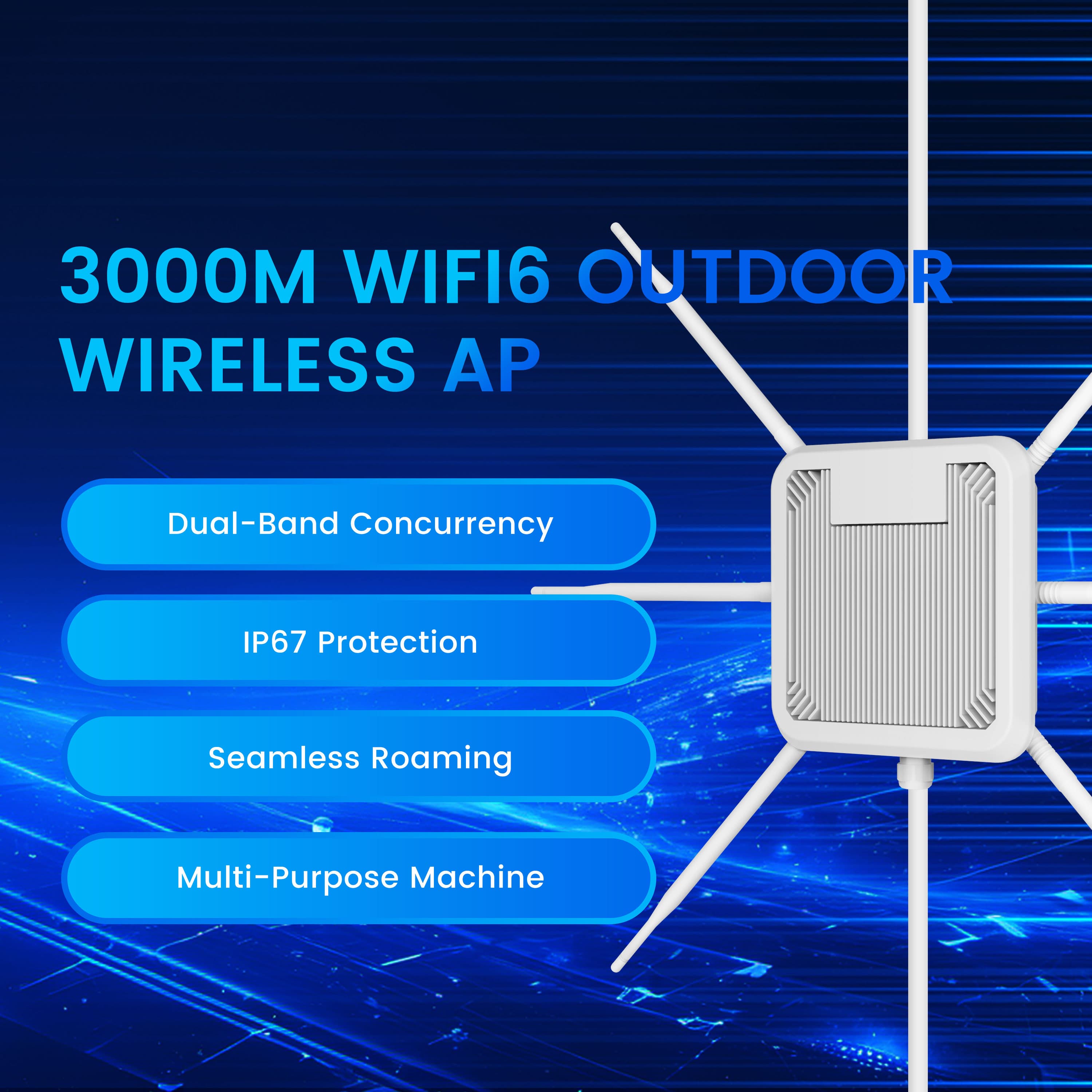 Точка доступа Wi-Fi, Wi-Fi 6, уличная, HC-G6