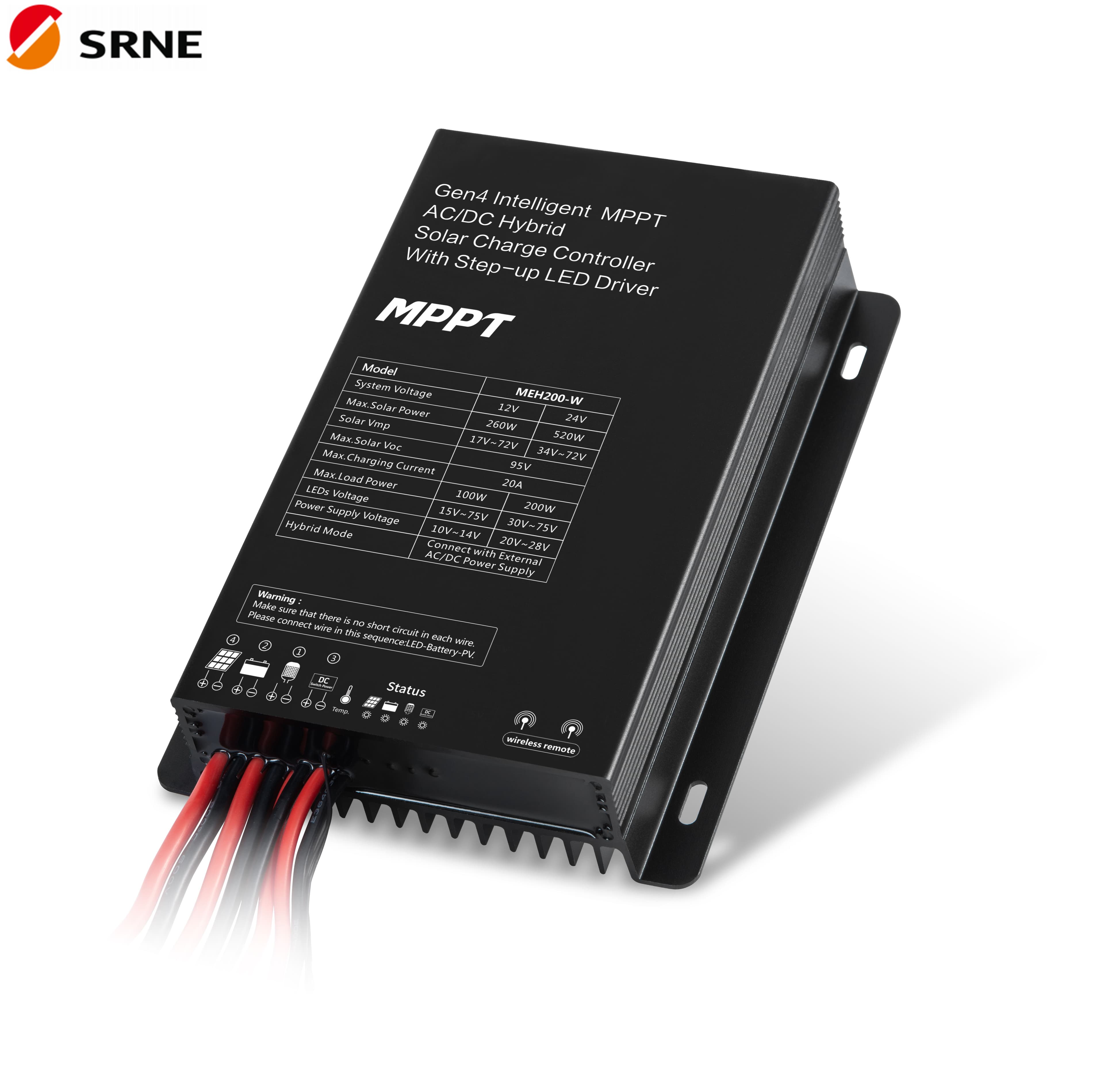 Контроллер заряда солнечный MPPT, 20 А, 24 В, SR-MEH200-W