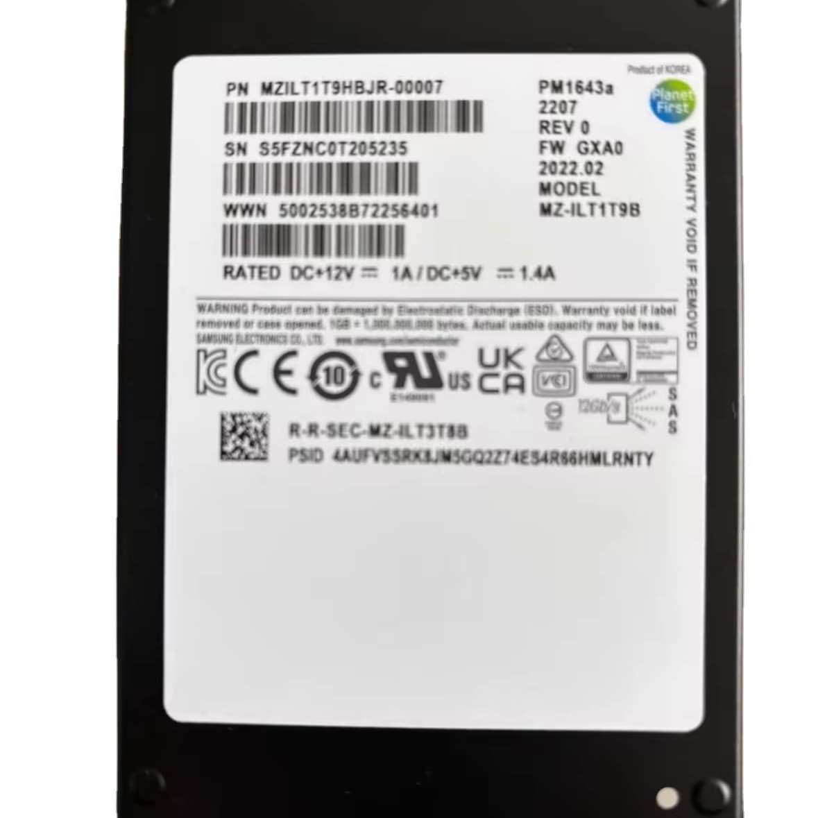 Накопитель SSD, SAS, MZILT1T9HBJR-00007 — фото 1 из 1