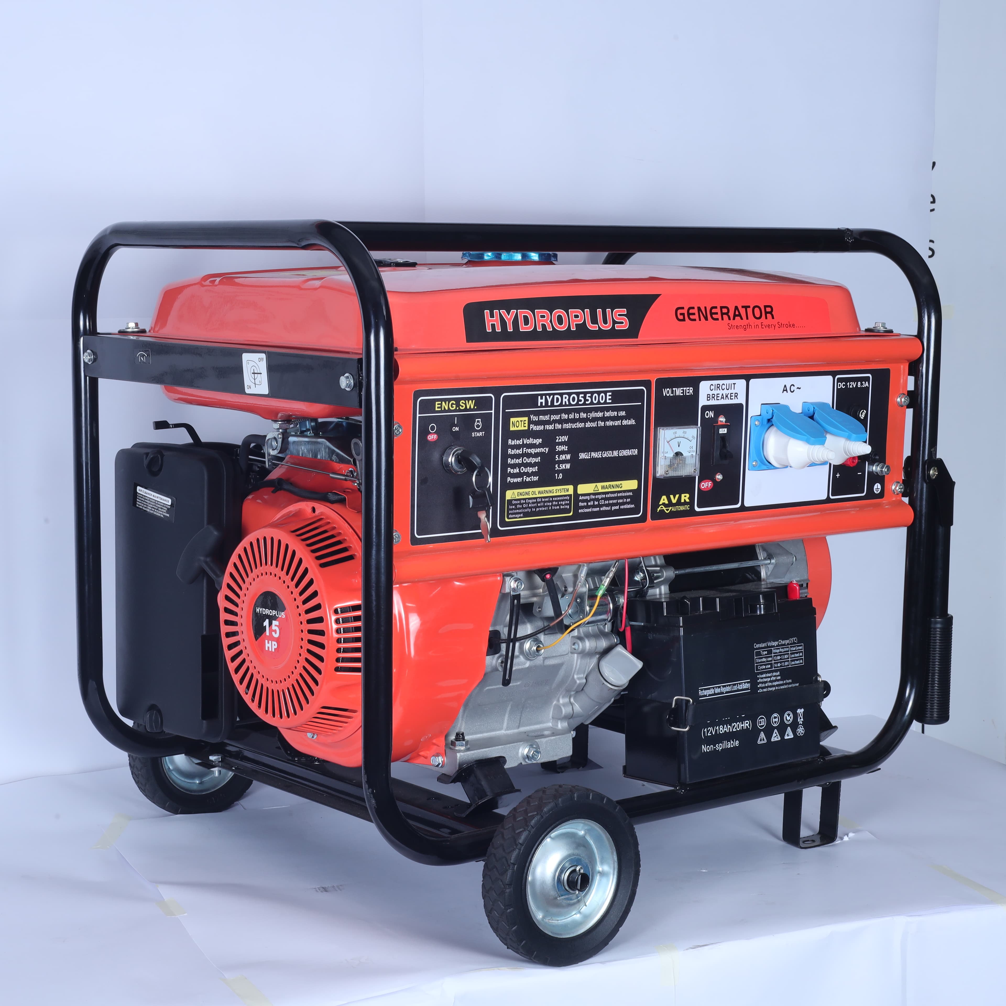 Генератор бензиновый, 5 кВт, 220 В, три фазы, HYDROGEN -5500