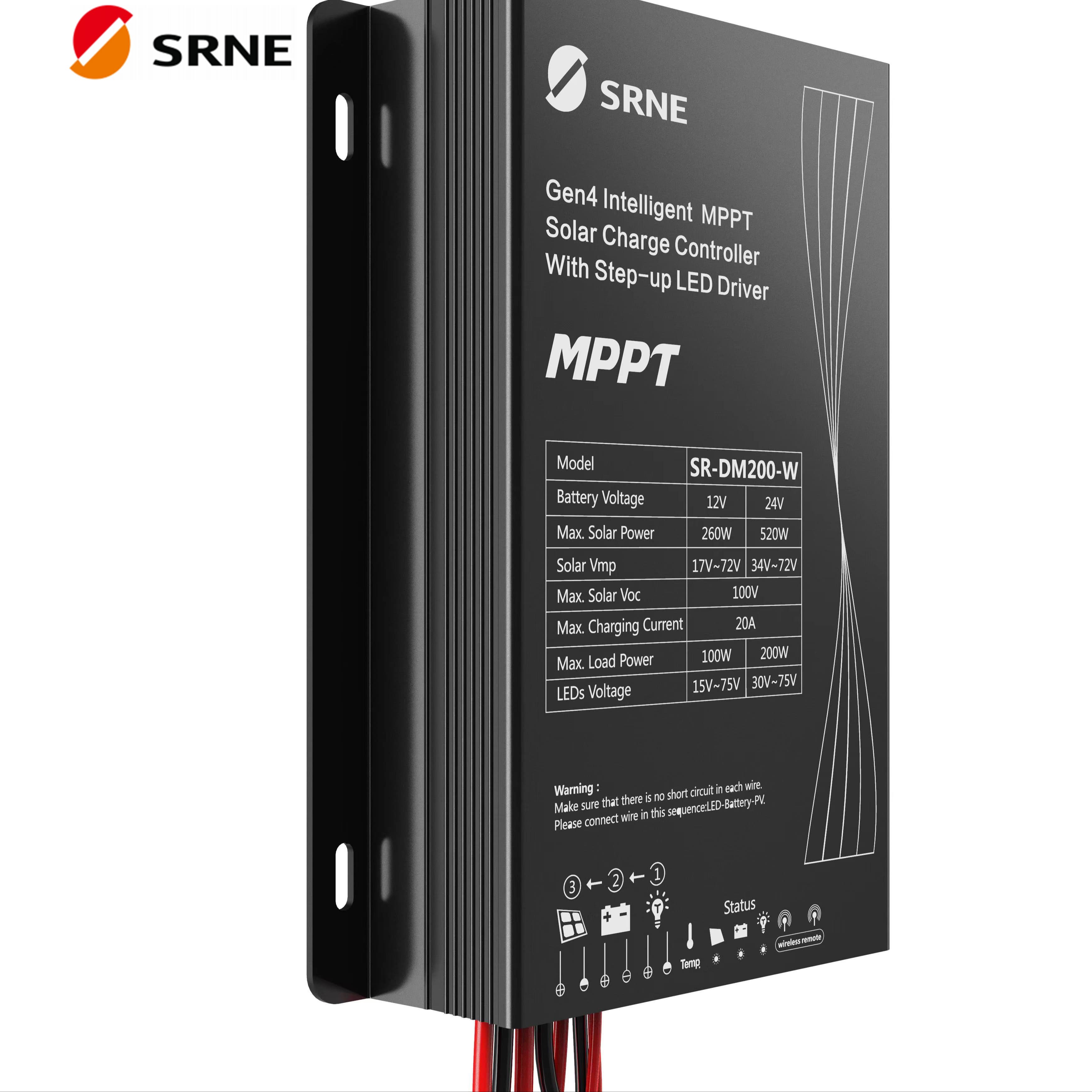 Контроллер заряда солнечный MPPT, 20 А, 24 В, SR-DM200-W