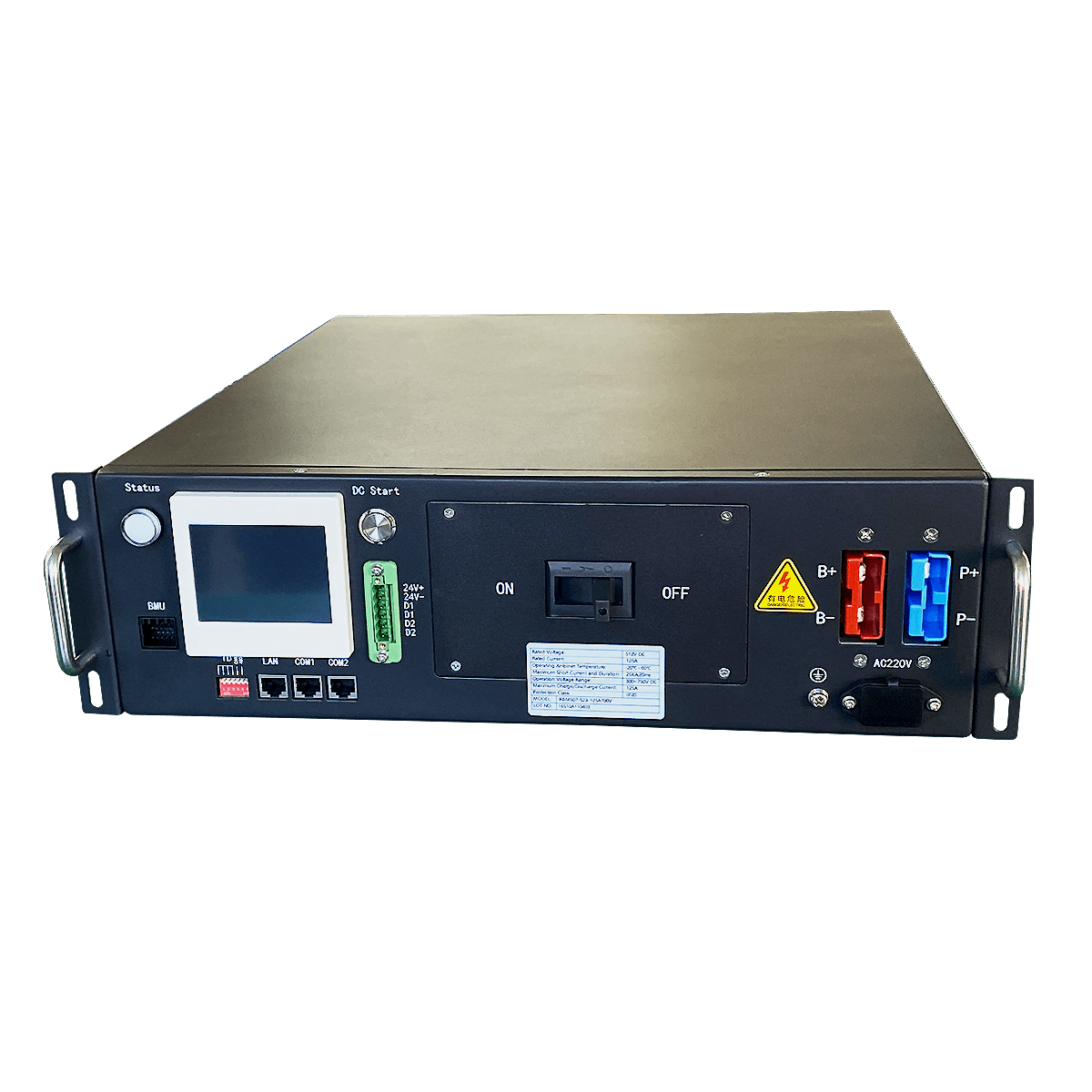 Система управления батареей (BMS), 160S, 250 А, 512 В, 3U-RBMS07S20-160A512V