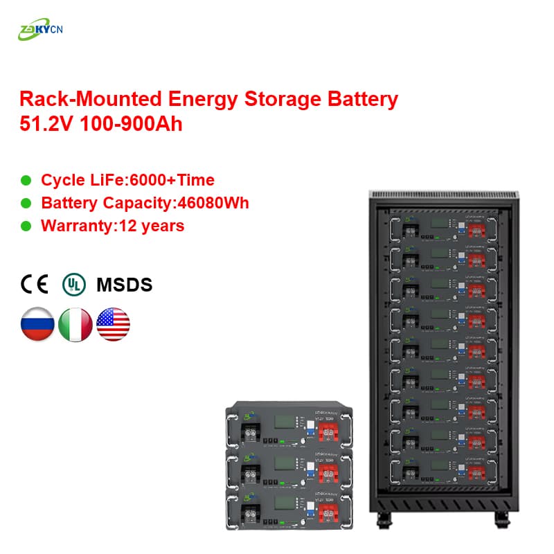 Аккумулятор литий-железо-фосфатный, 51.2 В, 100 А·ч, 5 кВт·ч, ZD5.12kwh