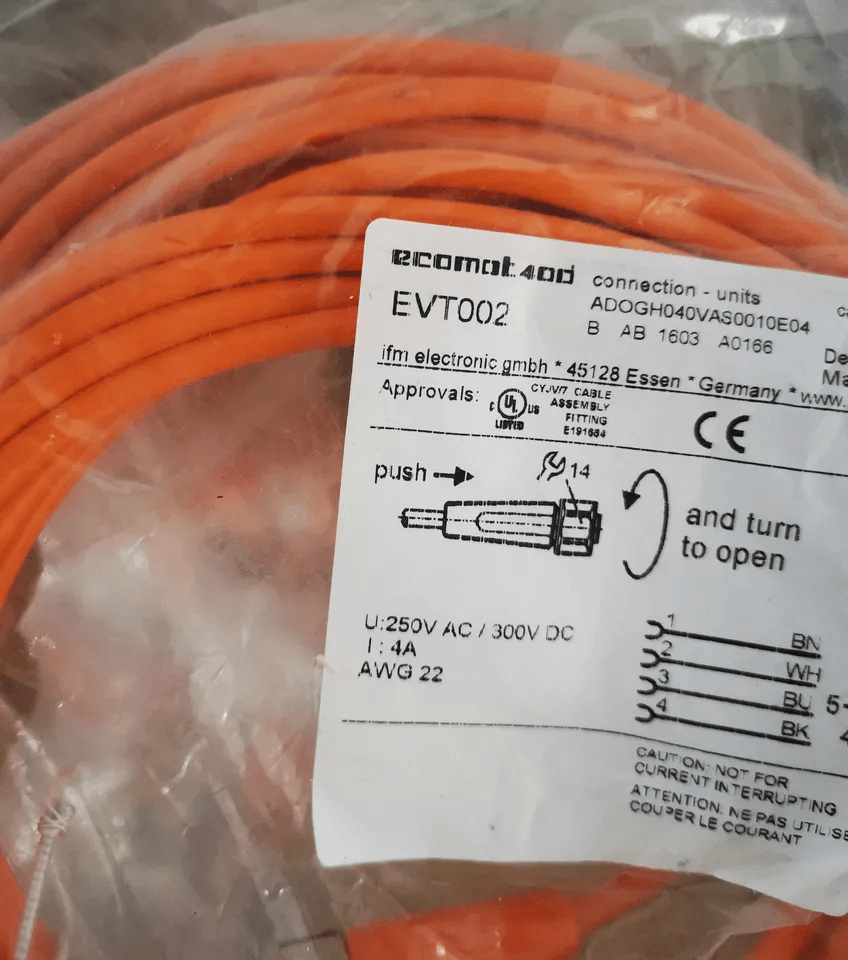 Кабель датчика M12 5-контактный, 10 м, EVT002