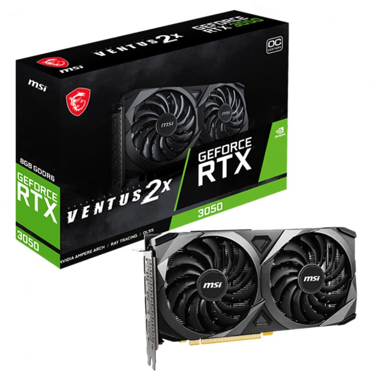 Видеокарта, RTX 3050, 8 ГБ, б/у