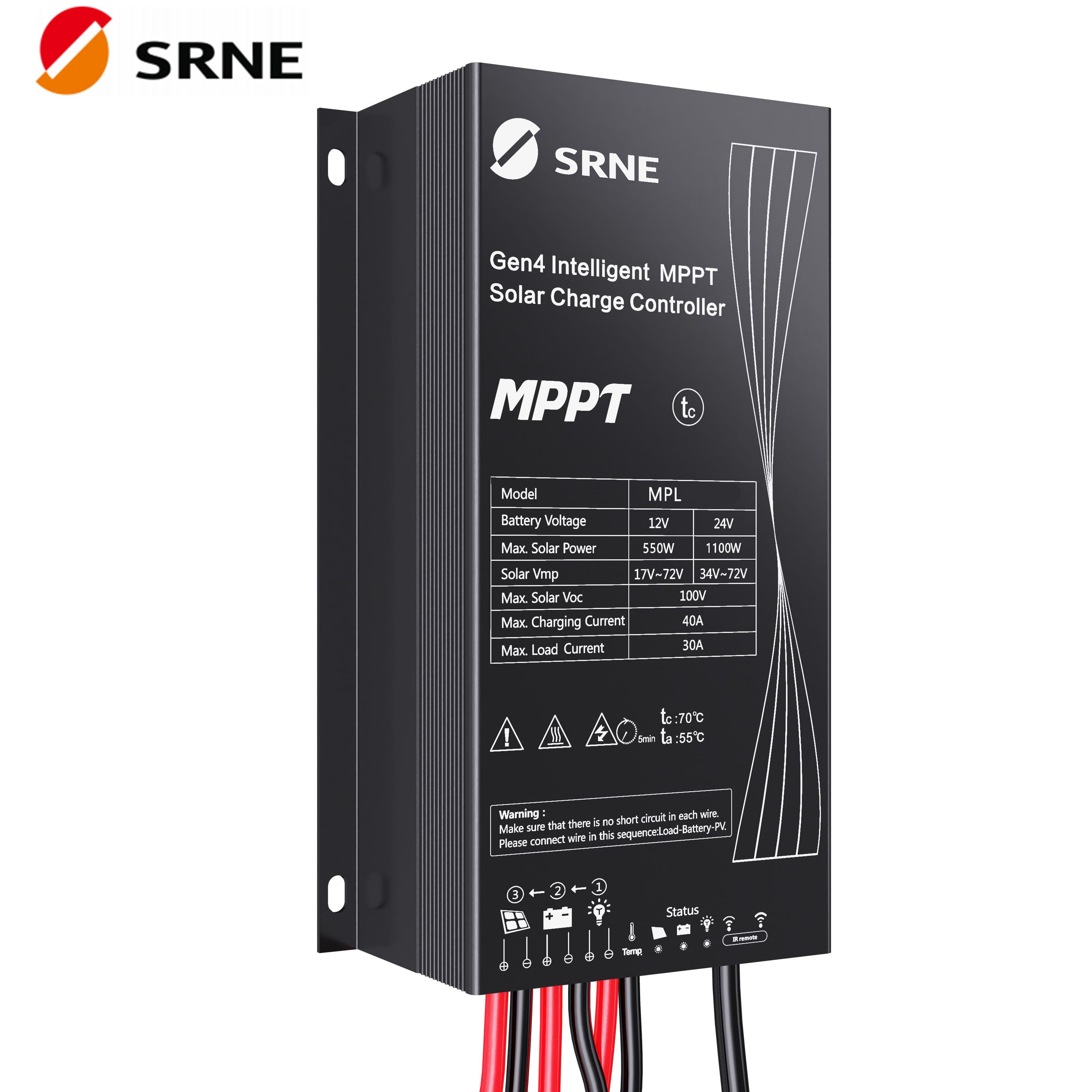 Контроллер заряда солнечный MPPT, 15 А, 12 В, SR-MPL1215