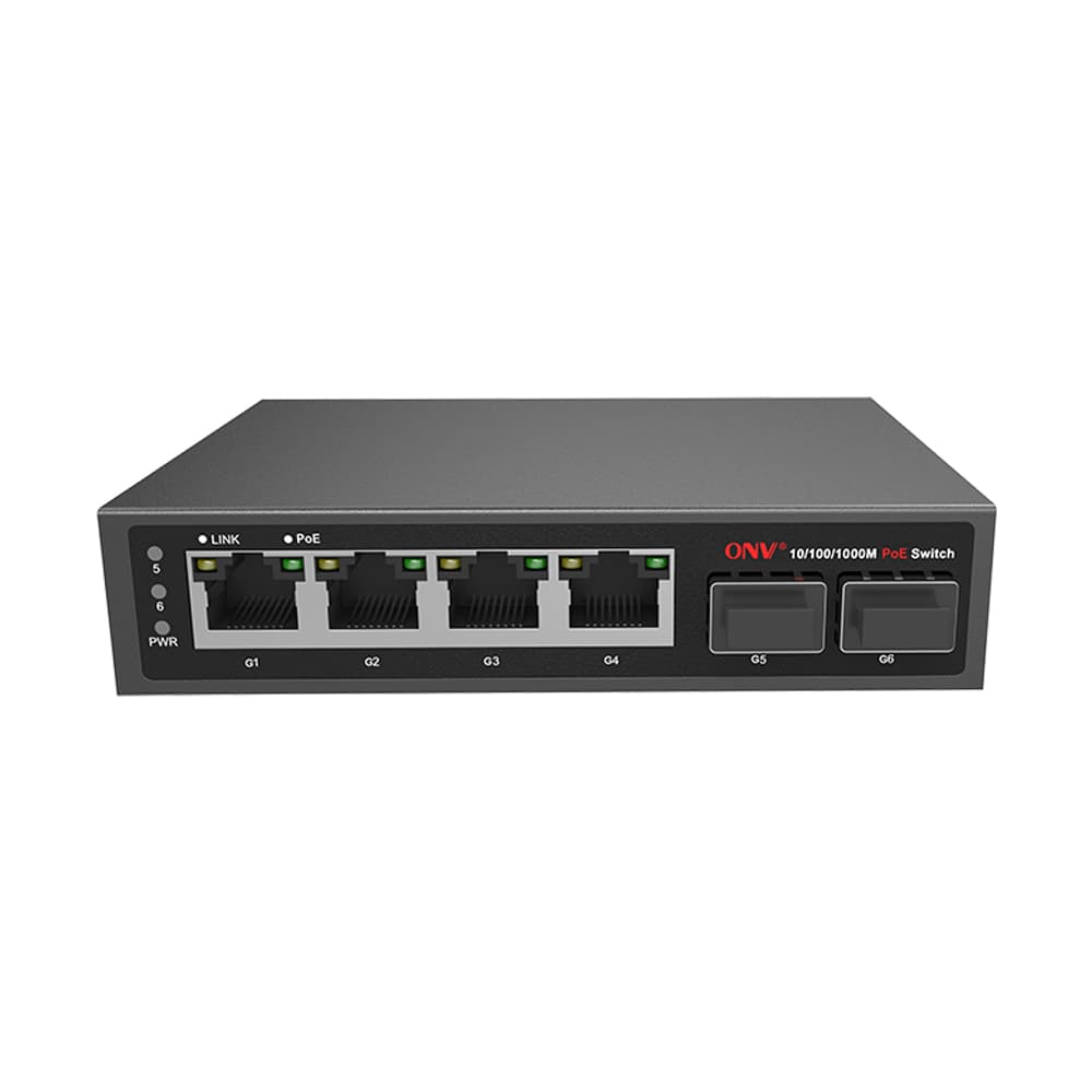 Коммутатор, 6 портов, 1G, PoE, управляемый, ONV-POE33064PF