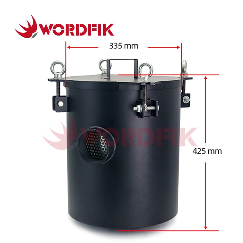 Фильтр всасывающий вакуумного насоса в металлическом корпусе