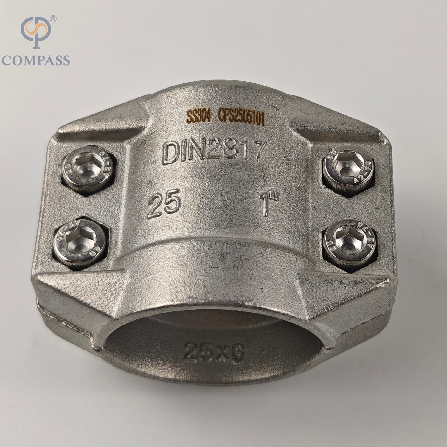 Хомут червячный нержавеющая сталь 316, DN25