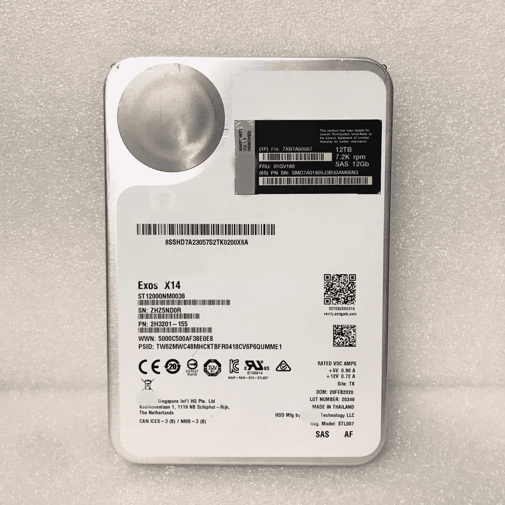 Накопитель HDD, 12 ТБ, SAS, 01GV180