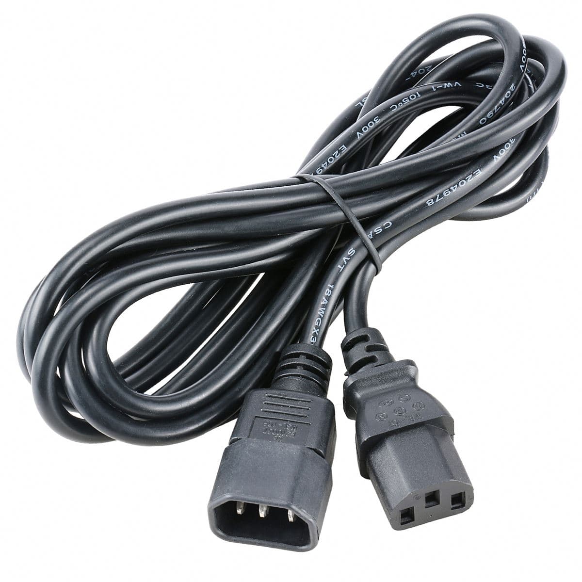 Кабель питания IEC C13 — C14, 2 м, 10 А, KC-C13C14-01