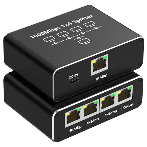 Разветвитель RJ45 гигабитный 1×4, WLT122