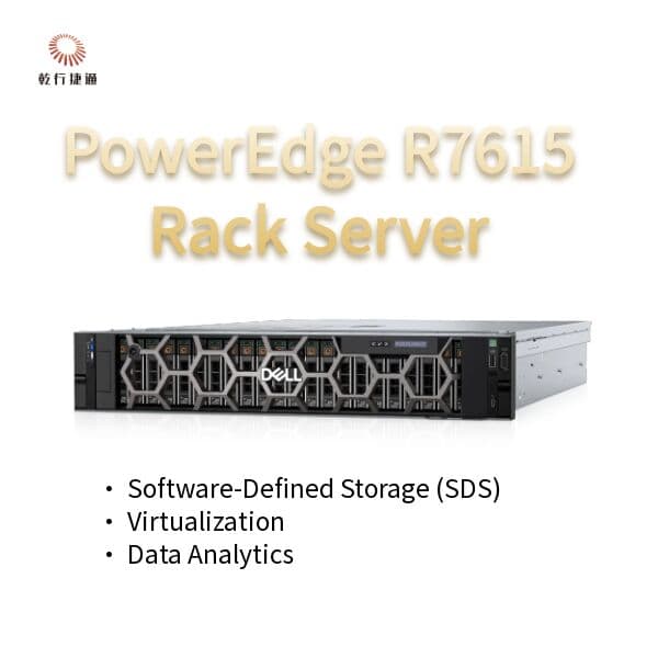 Сервер стоечный Dell PowerEdge R7615, 2U, до 128 ядер