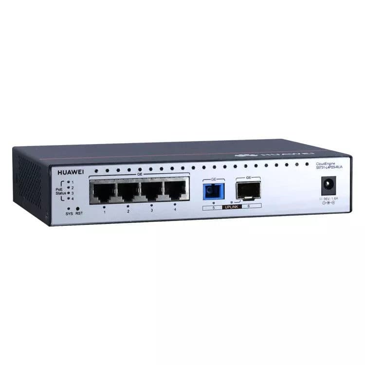 Коммутатор Huawei S5731-L4P2S-RUA с PoE, 4 порта 10/100/1000Base-T