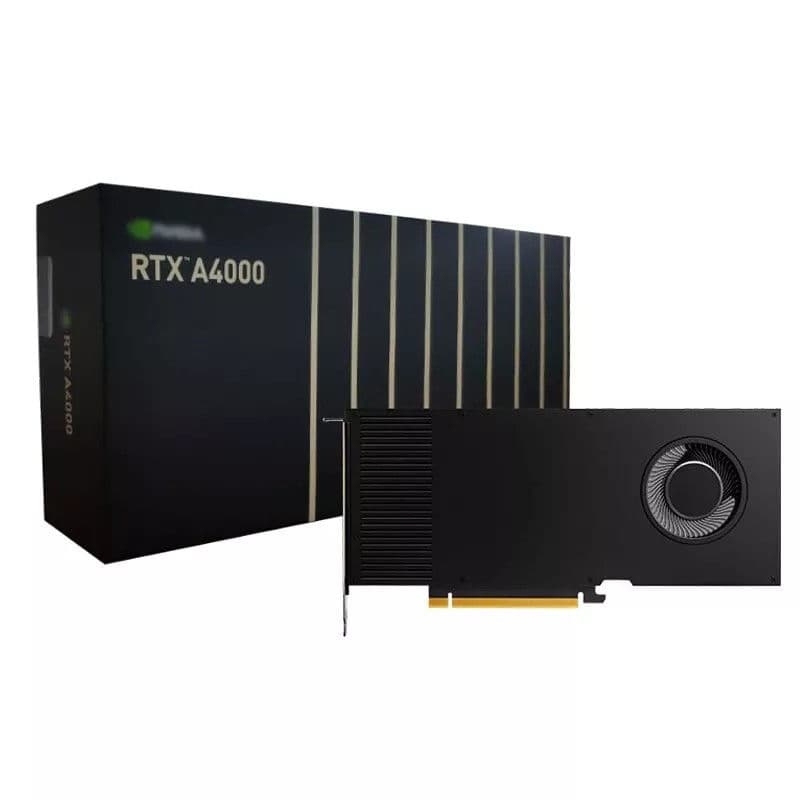 Видеокарта NVIDIA RTX A4000 16 ГБ GDDR6, шина 256 бит, 448 ГБ/с, однослотовая