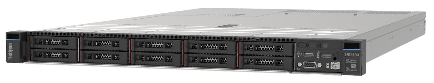 Сервер стоечный Lenovo ThinkSystem SR645 V3, 1U, двухсокетный