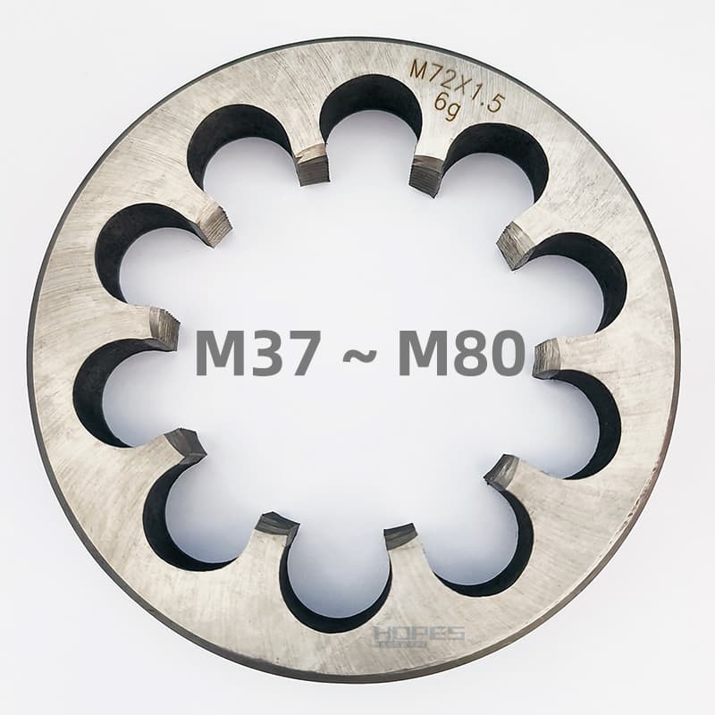 Плашка круглая из легированной стали, M37–M64