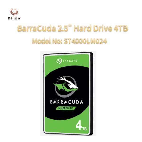 Накопитель Seagate BarraCuda 4 ТБ, 2,5 дюйма, ST4000LM024