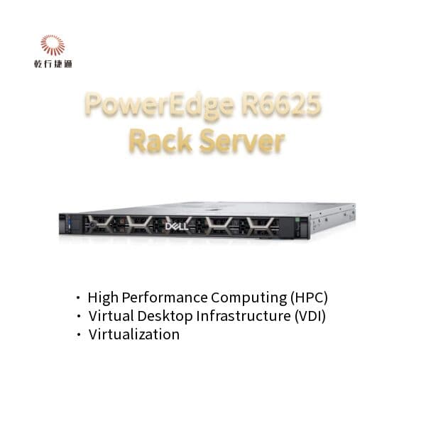 Сервер стоечный Dell PowerEdge R6625, 1U, двухсокетный, AMD EPYC 9004