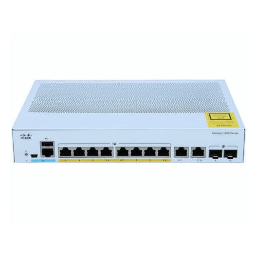 Коммутатор Cisco C1000-8P-E-2G-L, 8 портов, 2 комбинированных 1G, PoE 67 Вт
