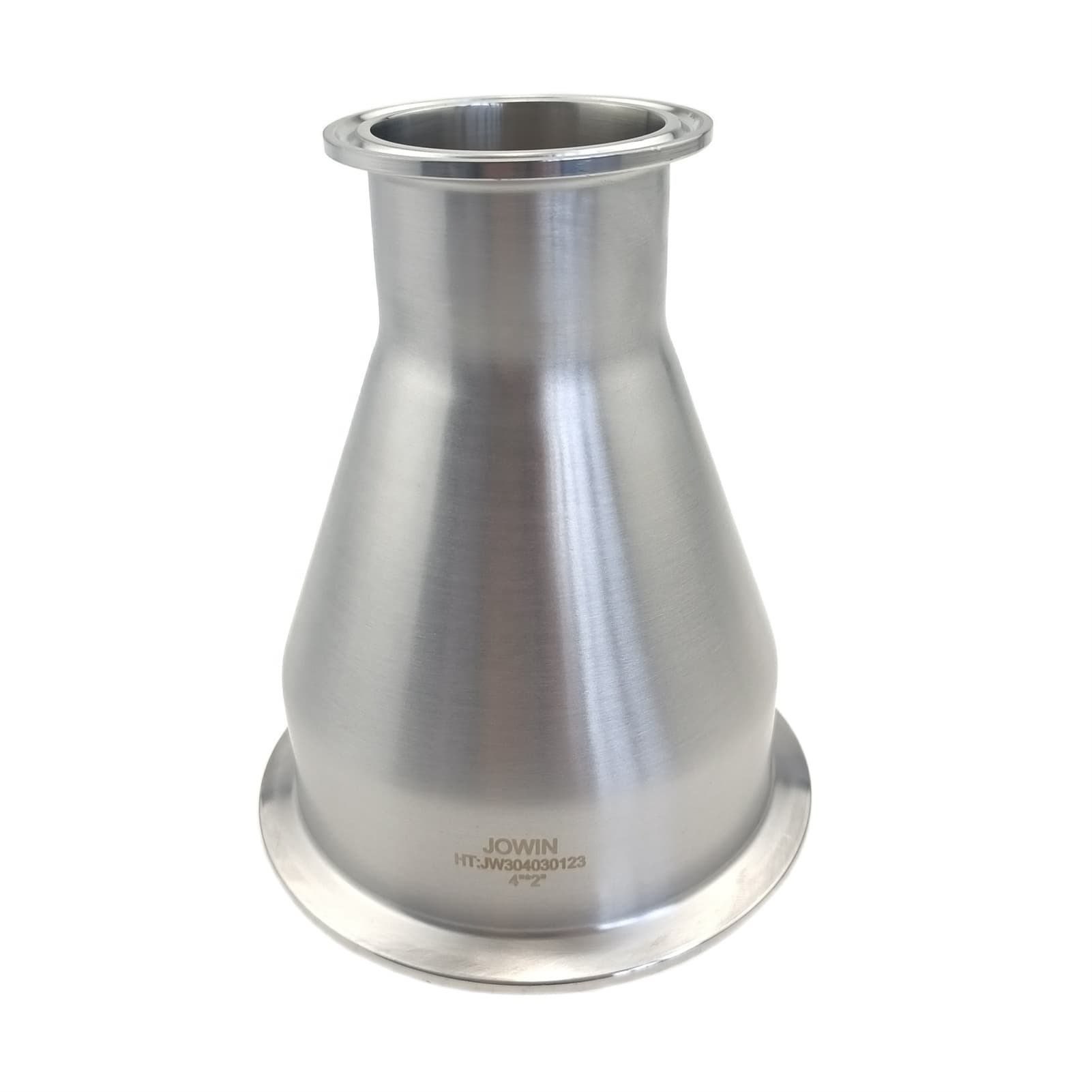 Переход концентрический кламповый 4×2 дюйма, AISI 304