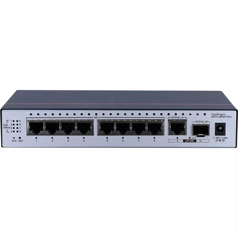 Коммутатор кампусный Huawei S5731-L с PoE+, 8 портов Ethernet, 20 Гбит/с
