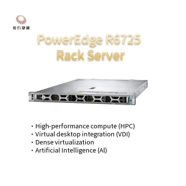 Сервер стоечный Dell PowerEdge R6725, 1U, процессоры AMD EPYC 9005