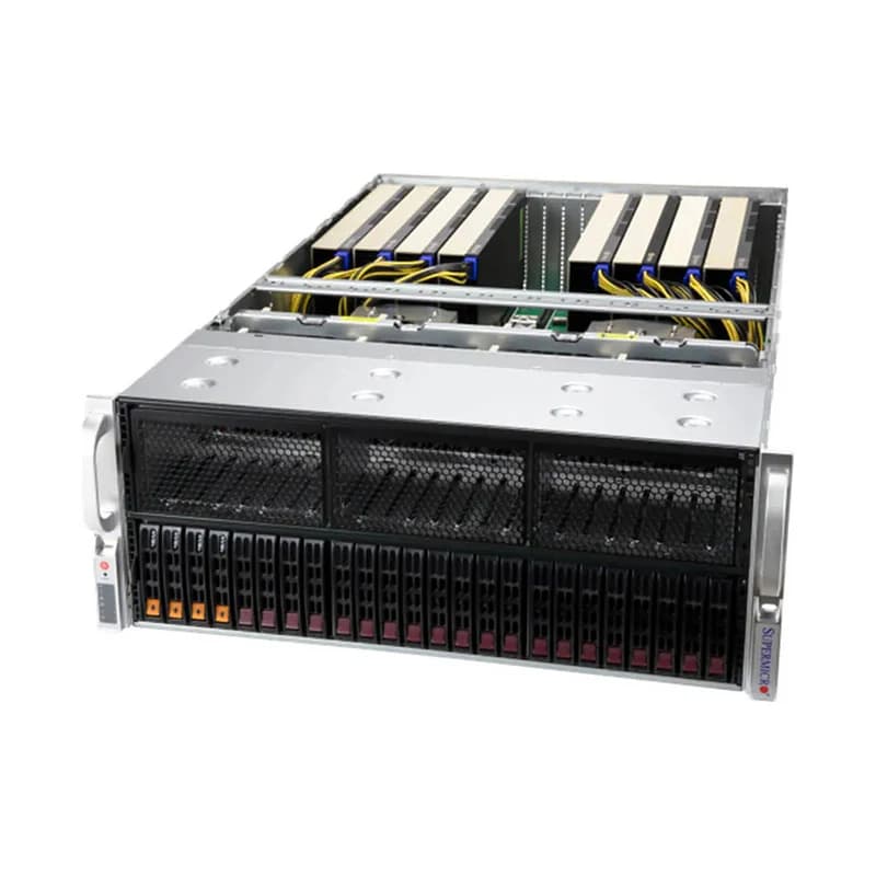 Сервер стоечный Supermicro AS-4125GS-TNRT, 4U, двухсокетный, AMD EPYC, под ускорители