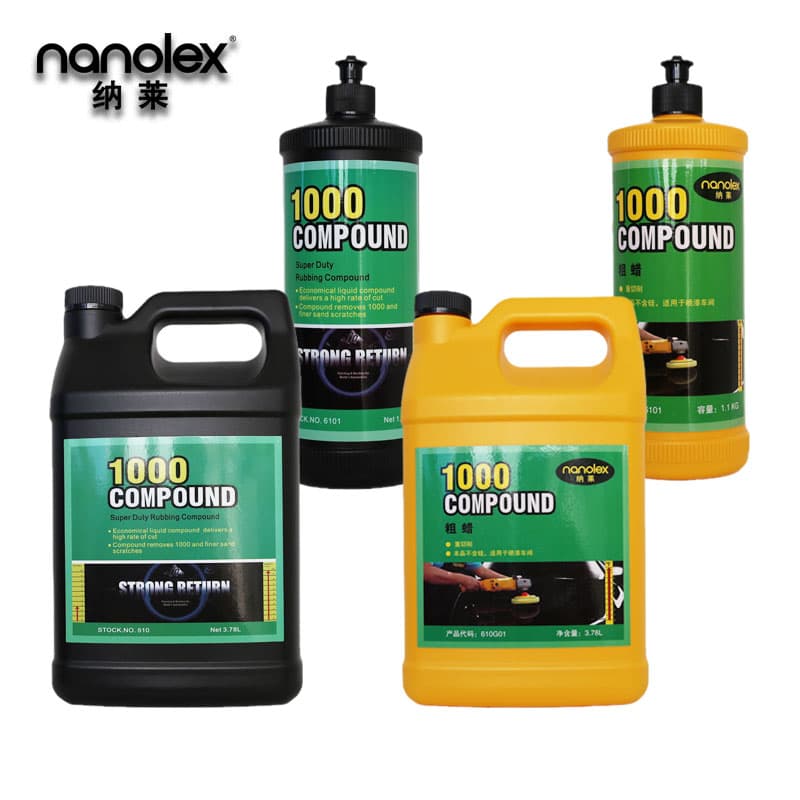 Паста полировальная абразивная грубая Nanolex #1000, первый этап полировки, 1 л