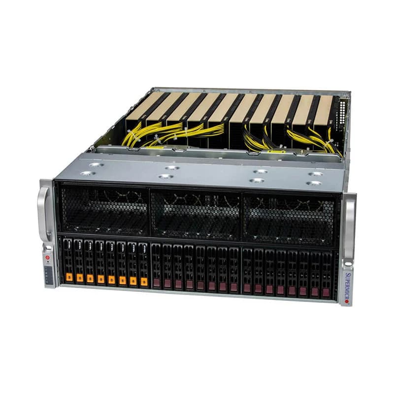 Сервер стоечный Supermicro SYS-421GE-TNRT, 4U, двухсокетный, под ускорители