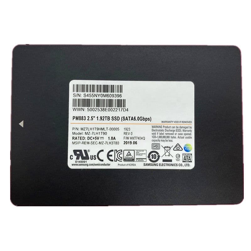 Накопитель Samsung PM883 1,92 ТБ SSD, SATA 6 Гбит/с, MZ7LH1T9HMLT