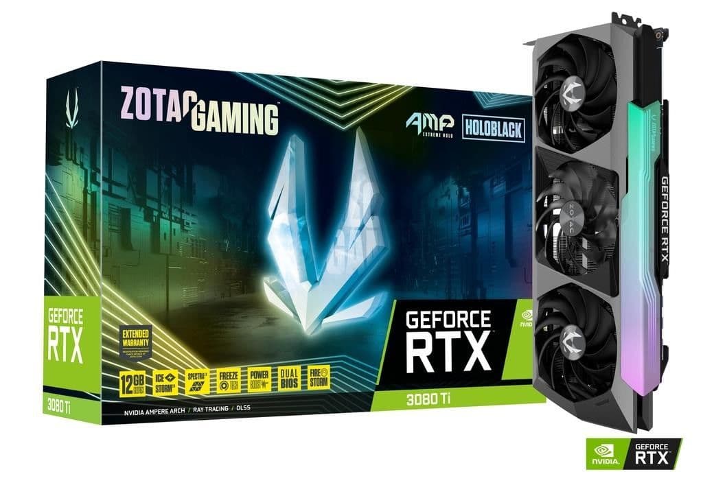 Видеокарта ZOTAC GAMING GeForce RTX 3080 Ti AMP Holo 12 ГБ, 19 Гбит/с