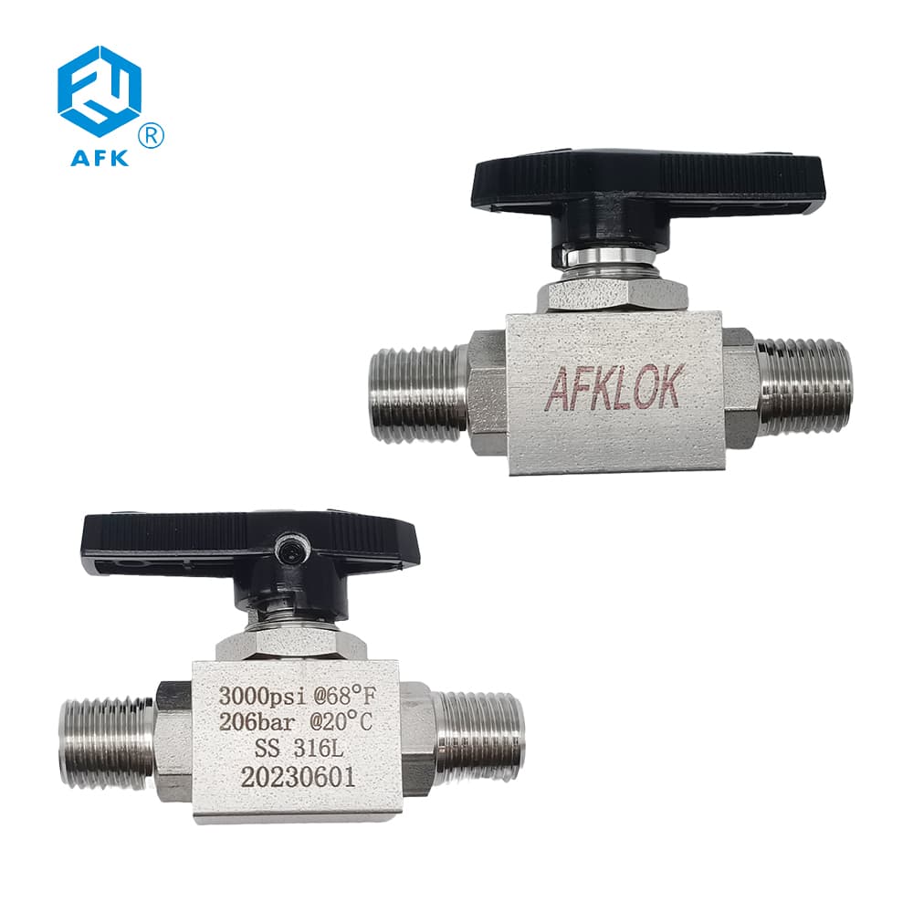 Кран шаровой двухходовой нержавеющий 1/2 дюйма на 1000 и 3000 psi