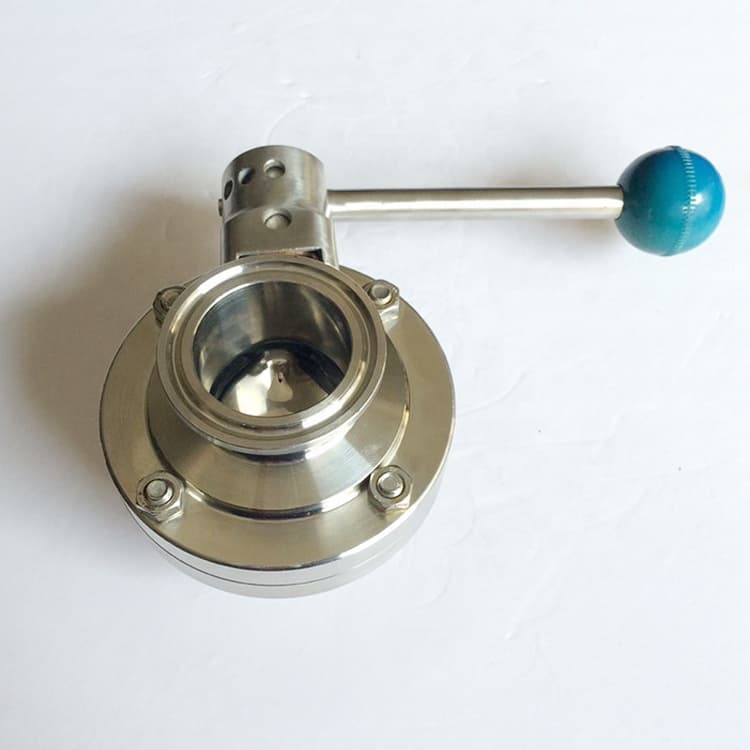 Затвор дисковый санитарный зажимной, нержавеющая сталь 304, 1/2"