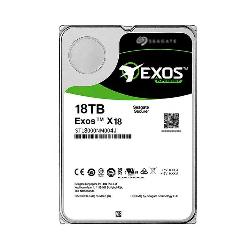 Накопитель Seagate Exos X18 18 ТБ, 3,5 дюйма, кэш 256 МБ, ST18000NM004J
