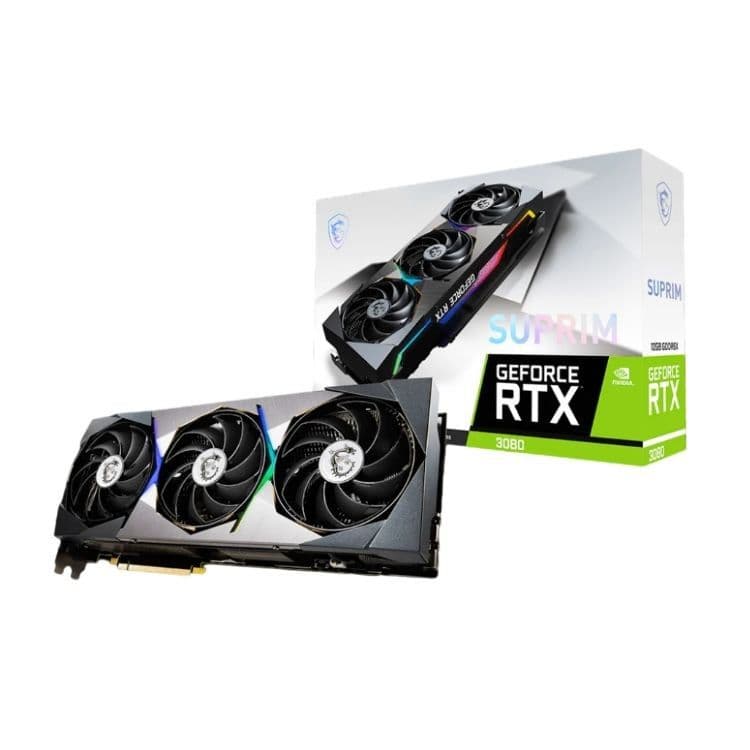 Видеокарта MSI GeForce RTX 3080 SUPRIM X 12 ГБ, шина 384 бит
