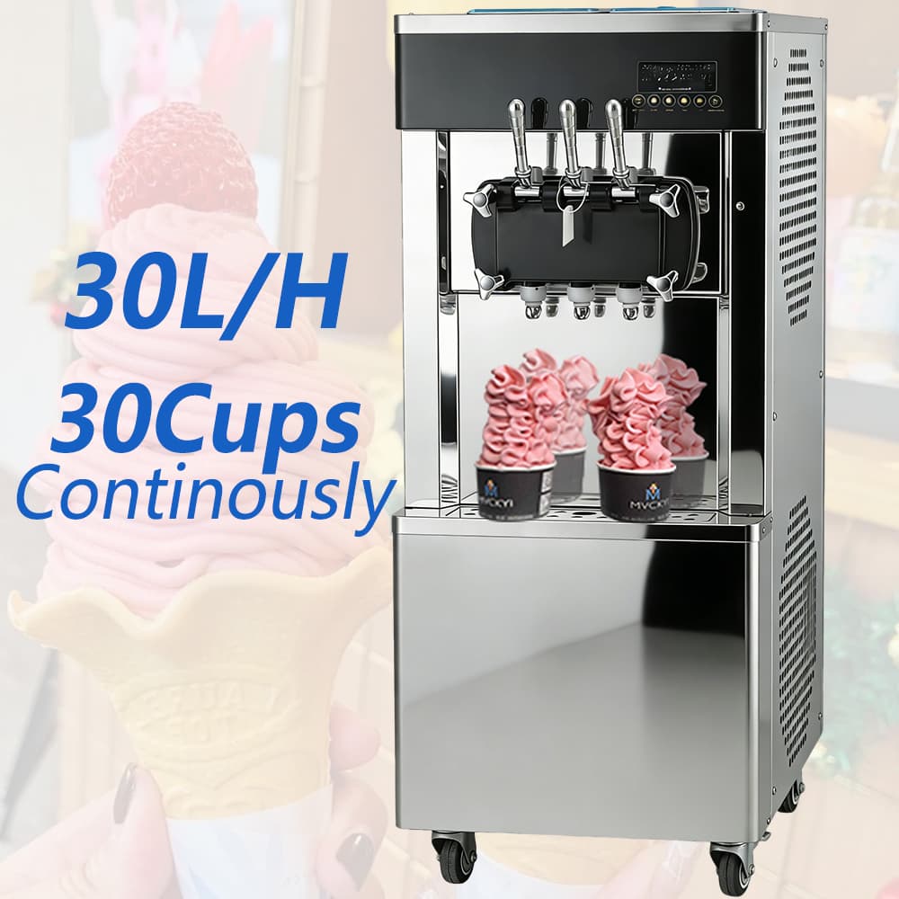 Фризер для мороженого на три вкуса, 30 л