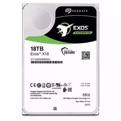 Накопитель Seagate Exos X18 18 ТБ, SATA 6 Гбит/с, ST18000NM000J