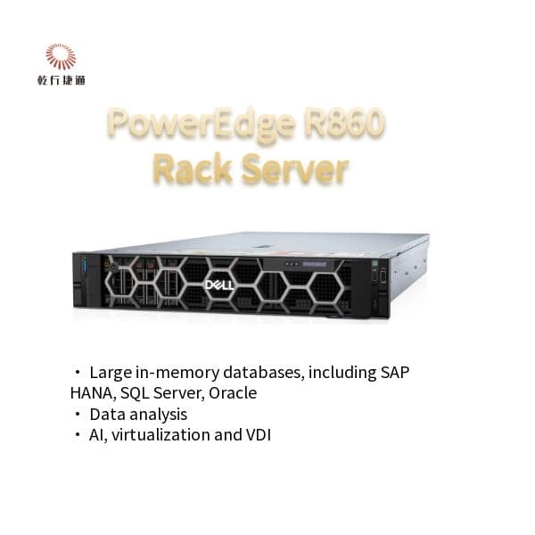 Сервер стоечный Dell PowerEdge R860, 2U, процессоры Intel Xeon