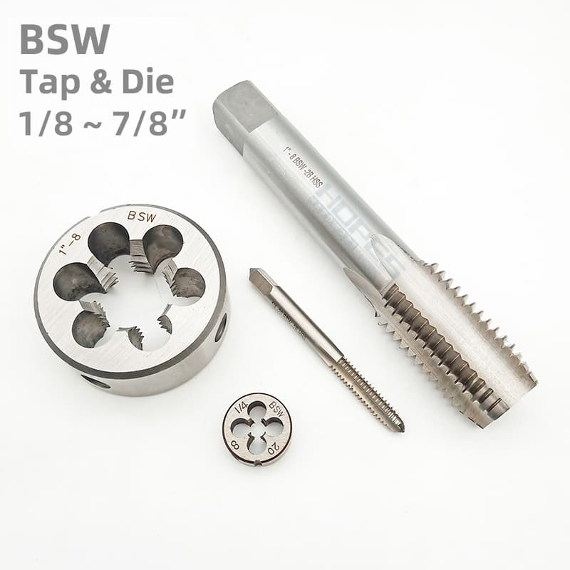 Метчики и плашки дюймовые BSW от 1/8 до 7/8 дюйма