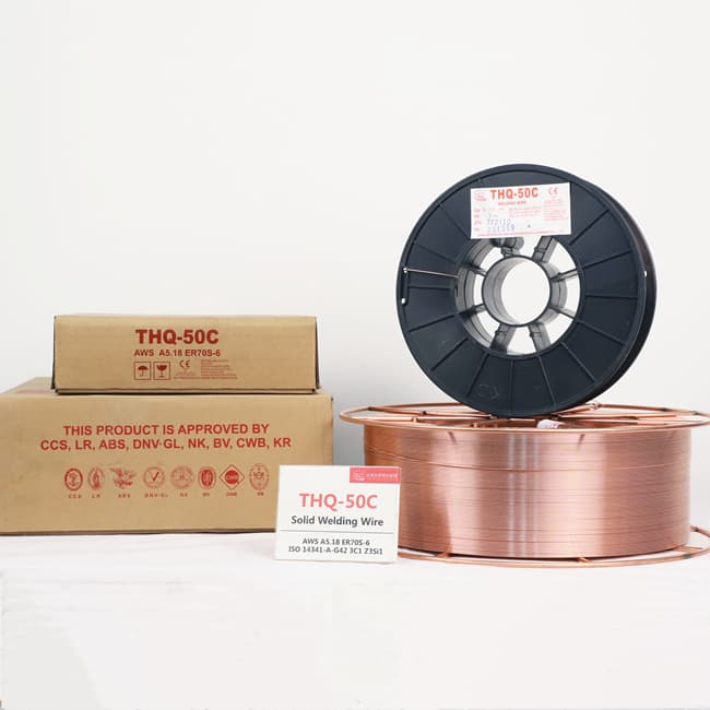 Проволока сварочная омеднённая, ER70s-6, THQ50C